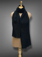 pashmina kashmiri black stole,  muffler full 2