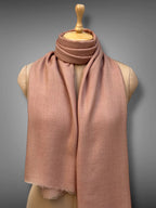 pashmina kashmiri dusty brown stole,  muffler close up 2