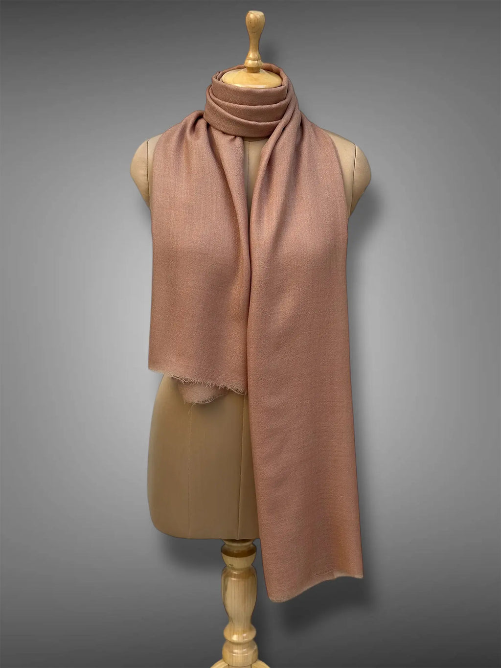 pashmina kashmiri dusty brown stole,  muffler full 2
