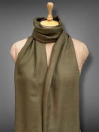 pashmina kashmiri emerald green stole,  muffler close up 2