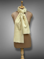 pashmina kashmiri ivory stole,  muffler full