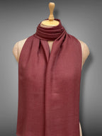 pashmina kashmiri maroon stole,  muffler close up 2