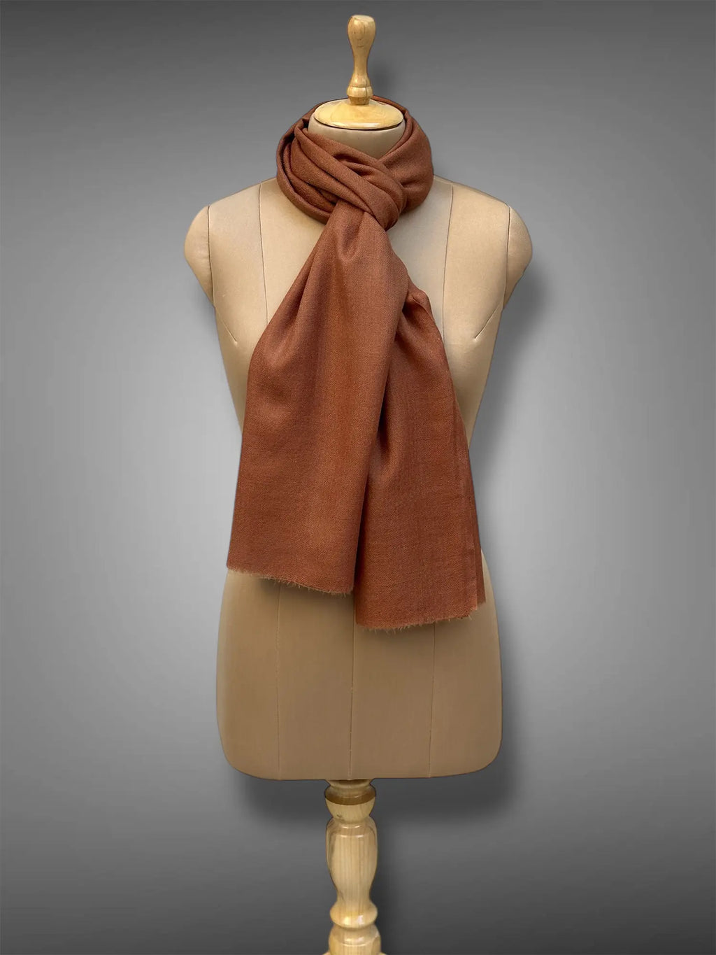 pashmina kashmiri mud brown stole,  muffler full