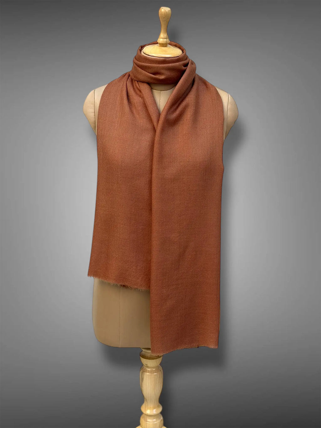 pashmina kashmiri mud brown stole,  muffler full 2