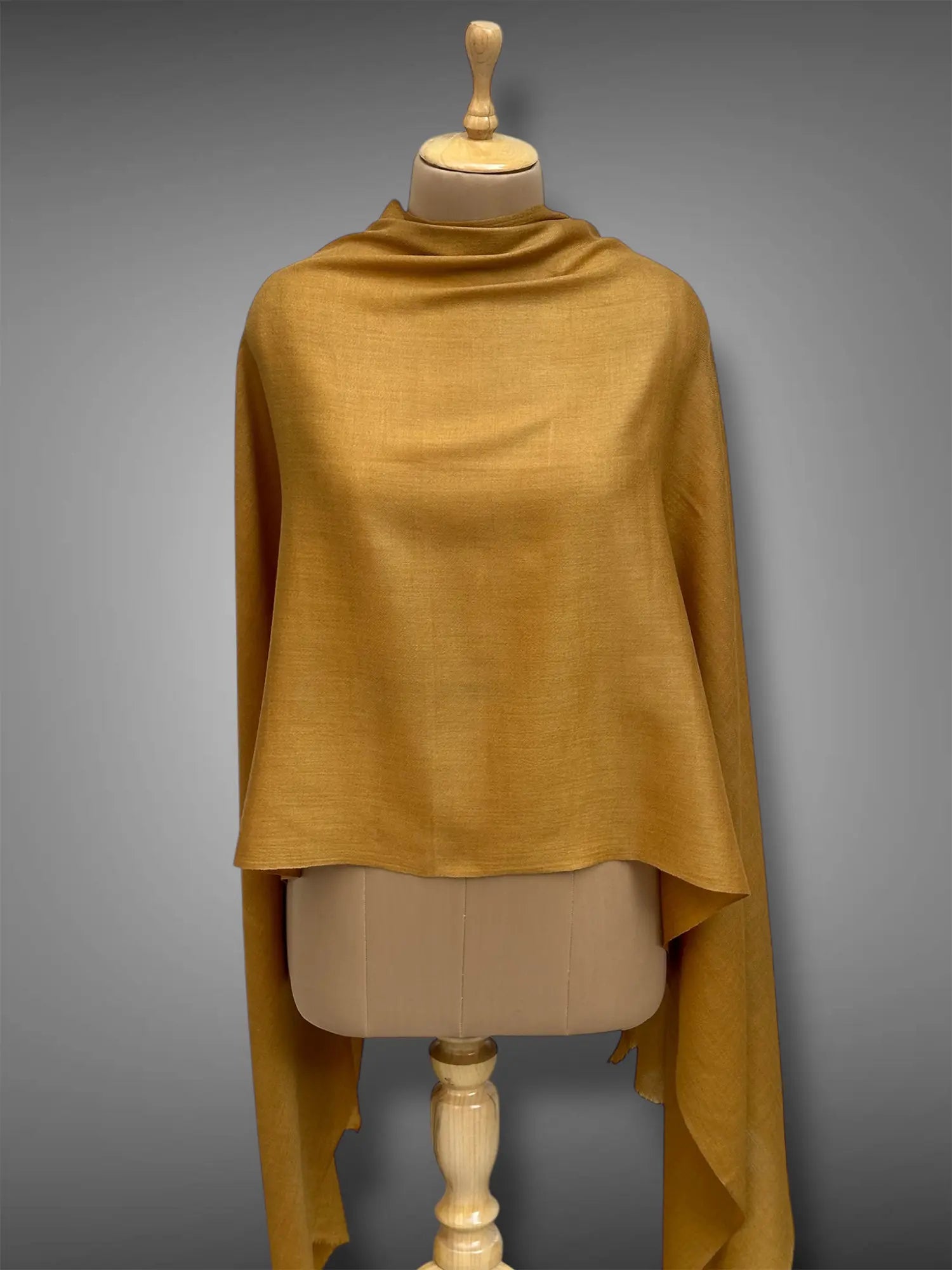 pashmina kashmiri mustard stole,  front full