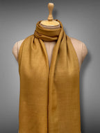 pashmina kashmiri mustard stole,  muffler close up 2