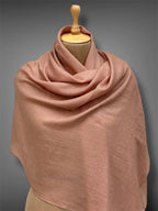 pashmina kashmiri natural brown stole,  front close up