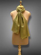 pashmina kashmiri olive green stole,  muffler full