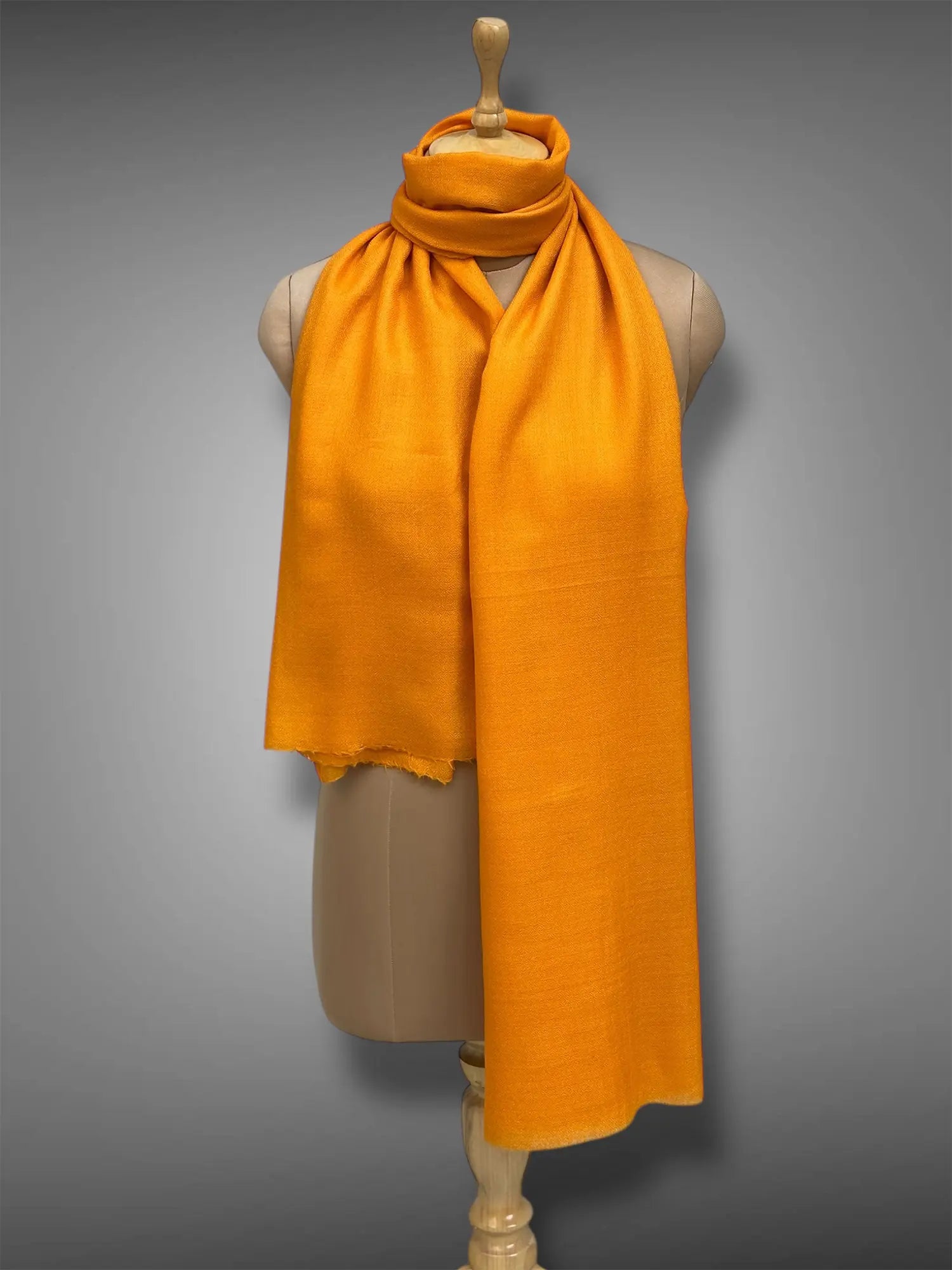 pashmina kashmiri rich saffron stole,  muffler full 2
