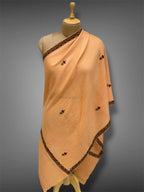 pashmina kashmiri soft apricot stole,  front full