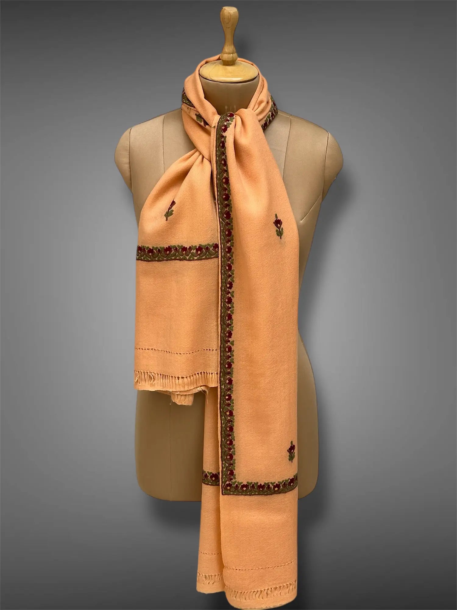 pashmina kashmiri soft apricot stole,  muffler full 2