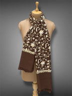 pashmina kashmiri cocoa brown stole,  muffler full