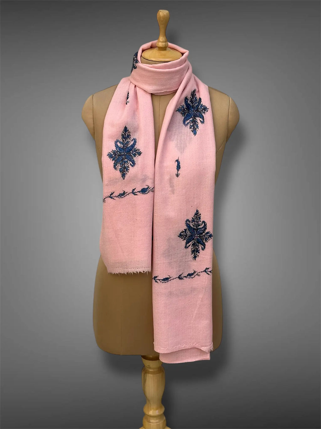 aksi pashmina kashmiri blush pink stole,  muffler full