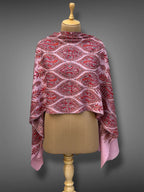 aksi Jama pashmina kashmiri baby pink stole,  back full