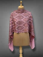 aksi Jama pashmina kashmiri baby pink stole,  front full