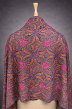 aksi Jama pashmina kashmiri blue stole,  front full