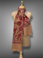 aksi Jama pashmina kashmiri brown stole,  muffler back full