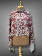 aksi Jama pashmina kashmiri gray stole,  back full