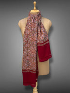 aksi Jama pashmina kashmiri maroon stole,  muffler back full 2
