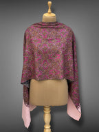 aksi Jama pashmina kashmiri natural white stole,  front full