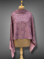 aksi Jama pashmina kashmiri royal pink stole,  back full