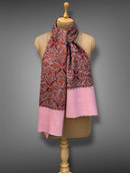 aksi Jama pashmina kashmiri royal pink stole,  muffler front full