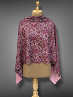 aksi Jama pashmina kashmiri royal pink stole,  back full