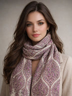 aksi pashmina shawl,  muffler back model pose