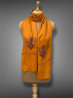 aksi pashmina kashmiri deep mustard stole,  muffler full