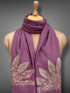 aksi pashmina kashmiri fade purple stole,  muffler close up