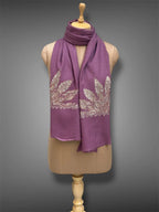 aksi pashmina kashmiri fade purple stole,  muffler full