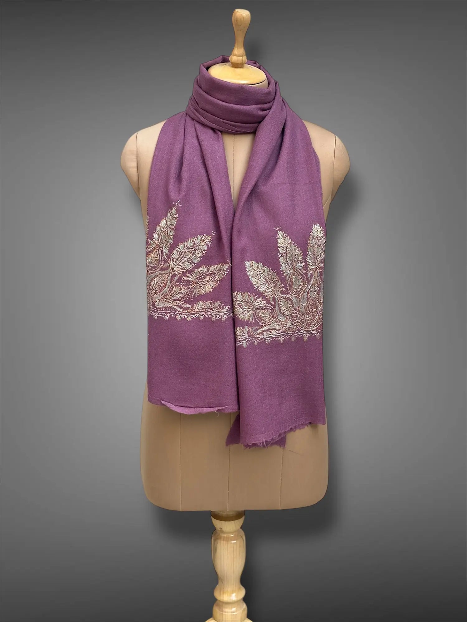 aksi pashmina kashmiri fade purple stole,  muffler full