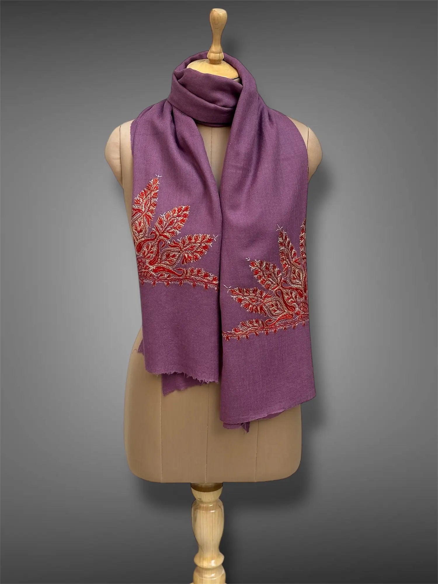 aksi pashmina kashmiri fade purple stole,  muffler full 2
