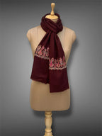 aksi pashmina kashmiri maroon stole,  muffler full 2