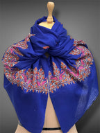aksi pashmina kashmiri royal blue stole,  wrap