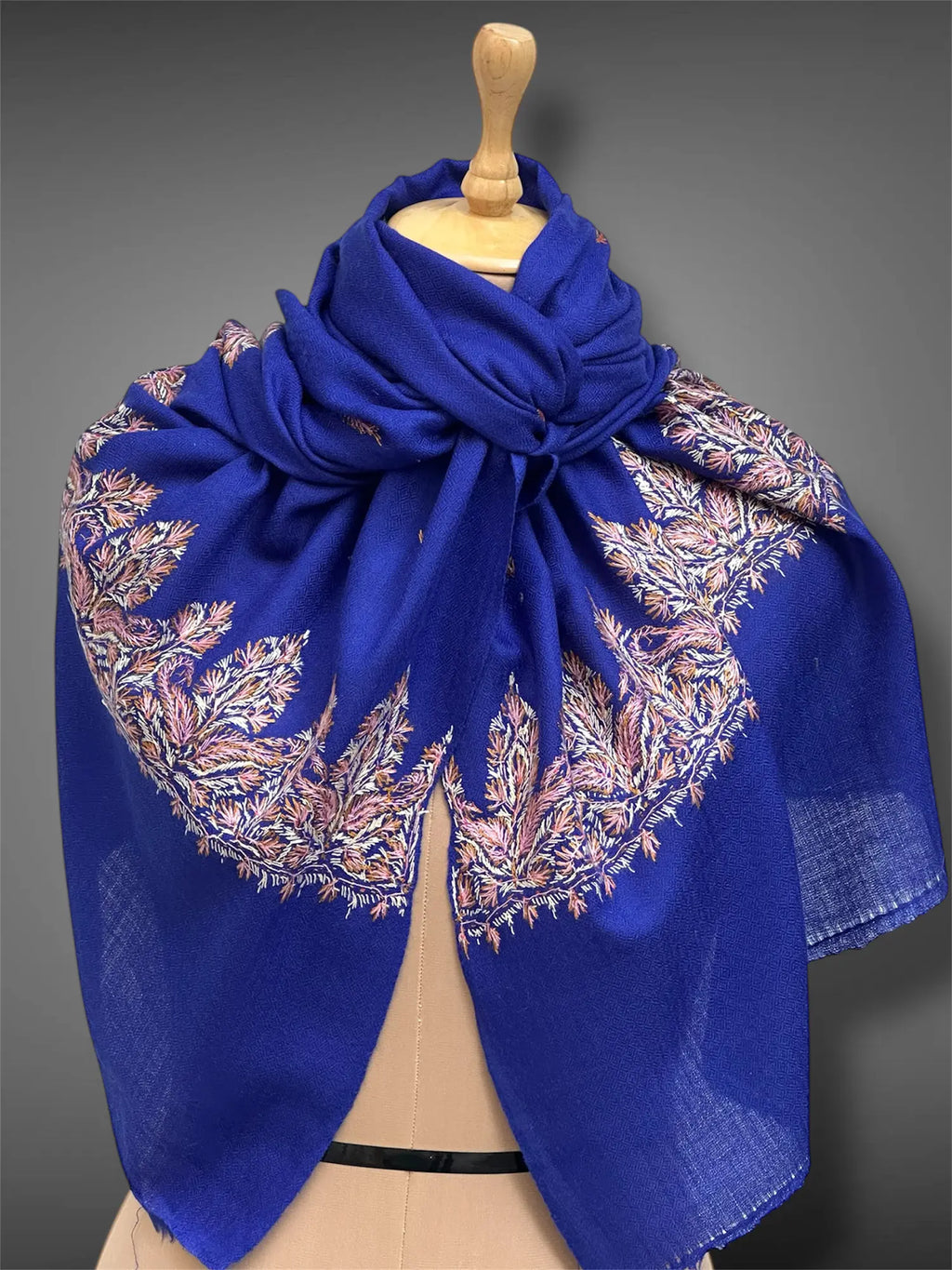 aksi pashmina kashmiri royal blue stole,  wrap 2