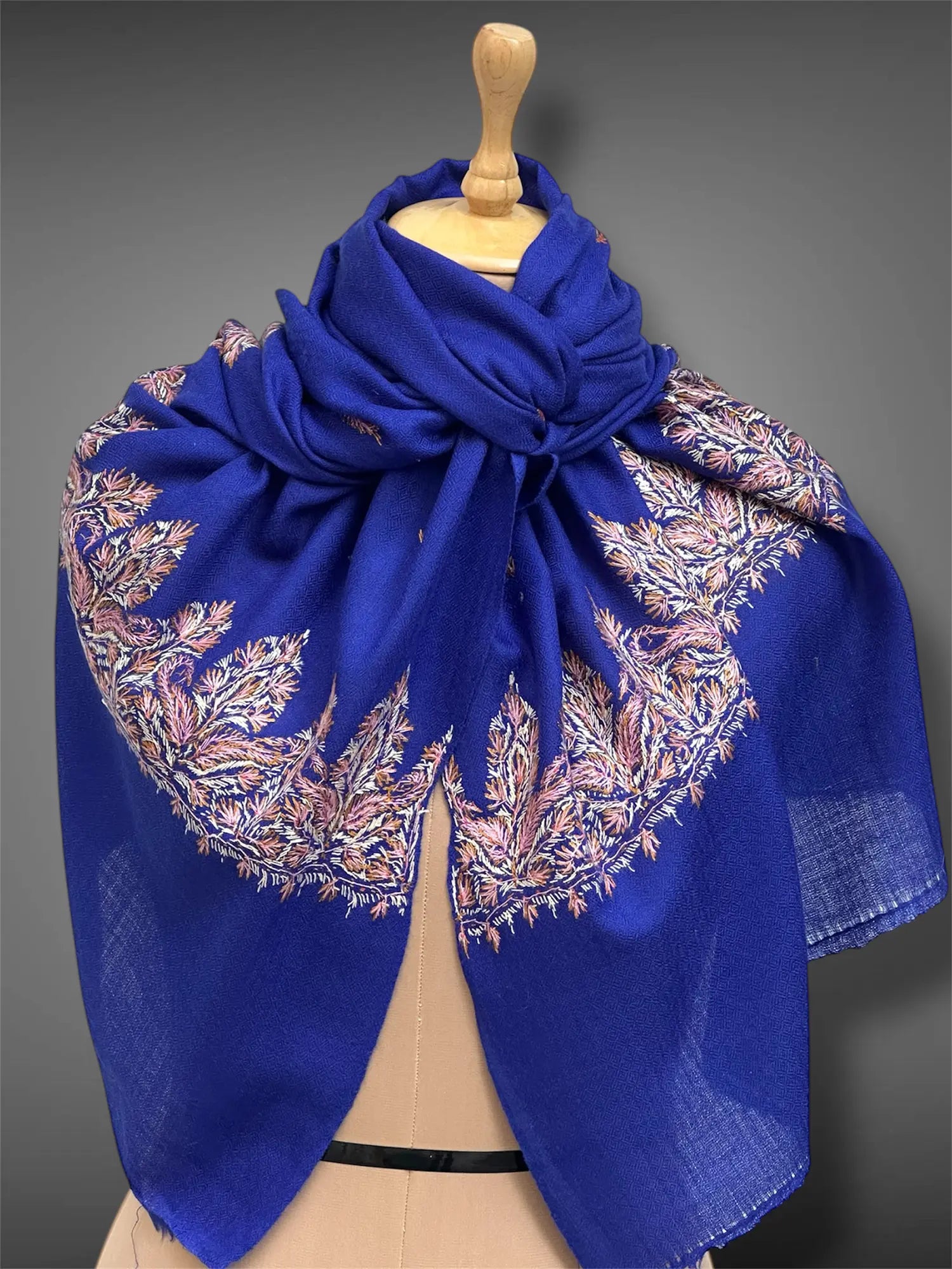 aksi pashmina kashmiri royal blue stole,  wrap 2