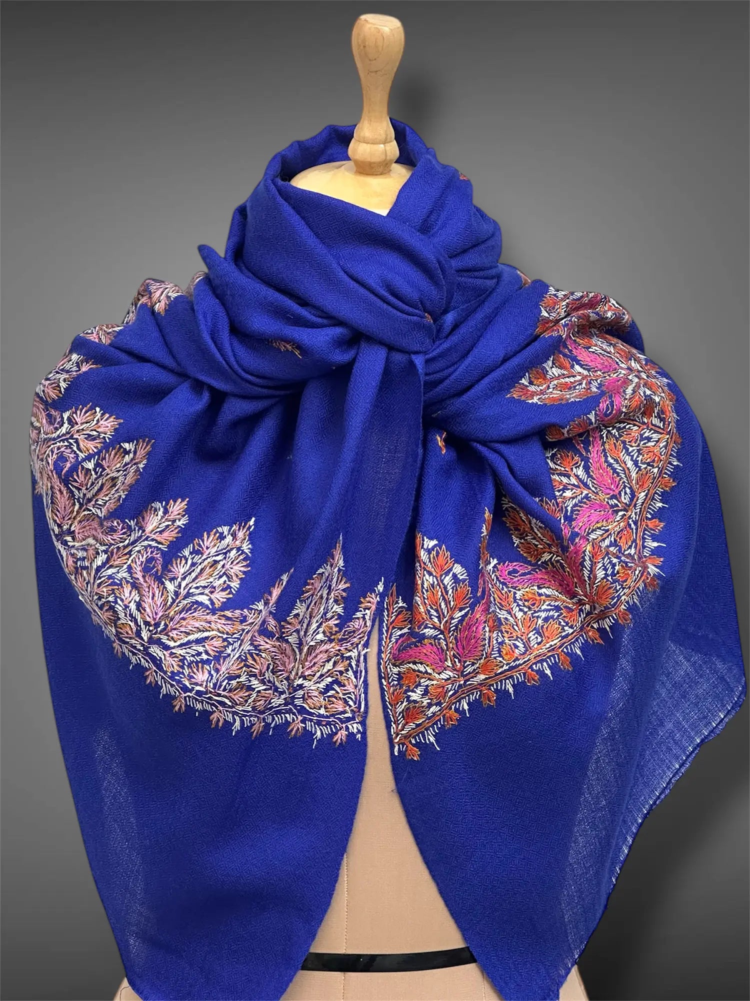 aksi pashmina kashmiri royal blue stole,  wrap 3