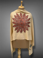 aksi pashmina kashmiri soft beige stole,  front full