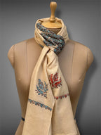 aksi pashmina kashmiri soft beige stole,  muffler 3
