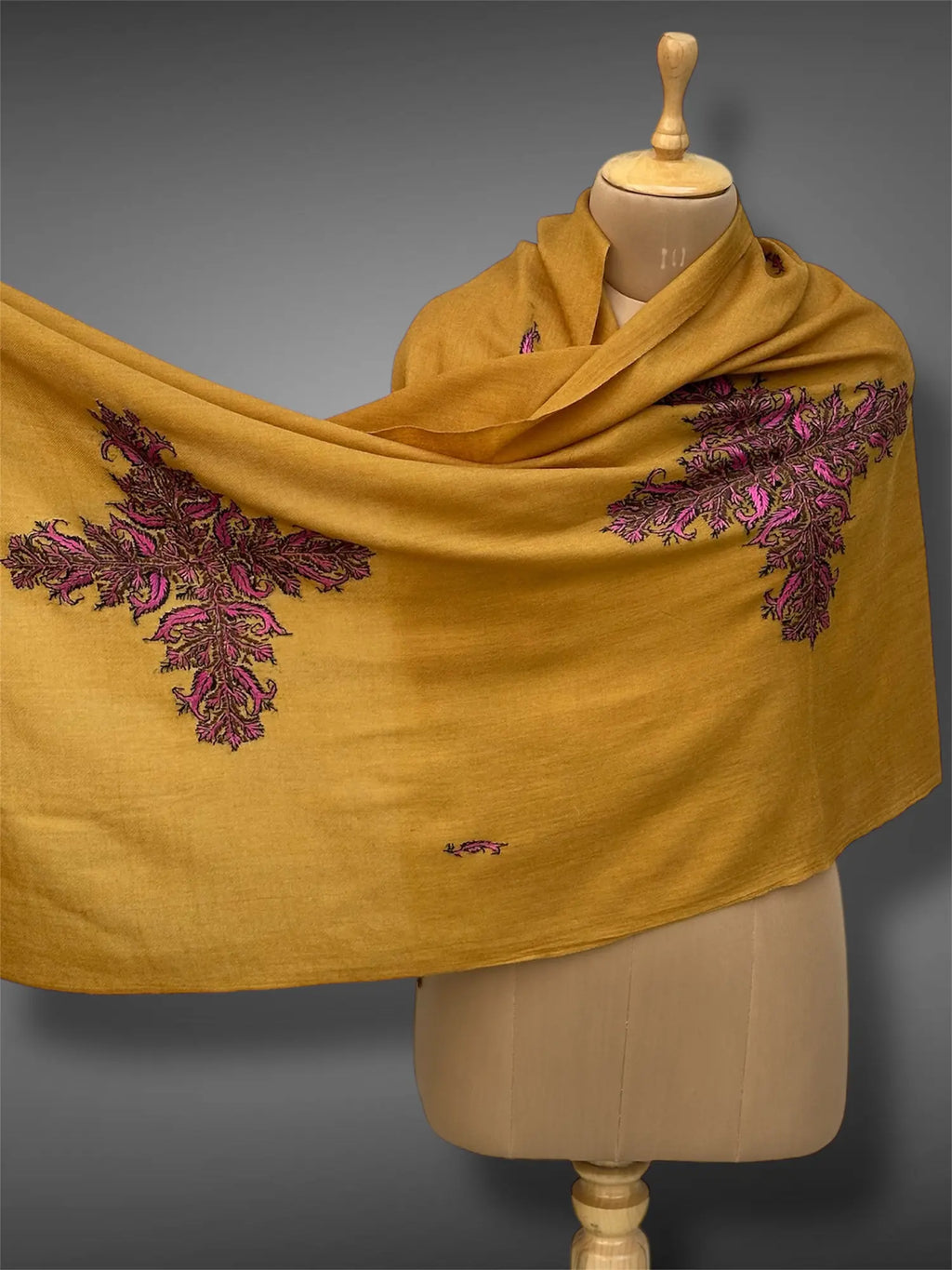 aksi pashmina kashmiri warm mustard stole,  wrap