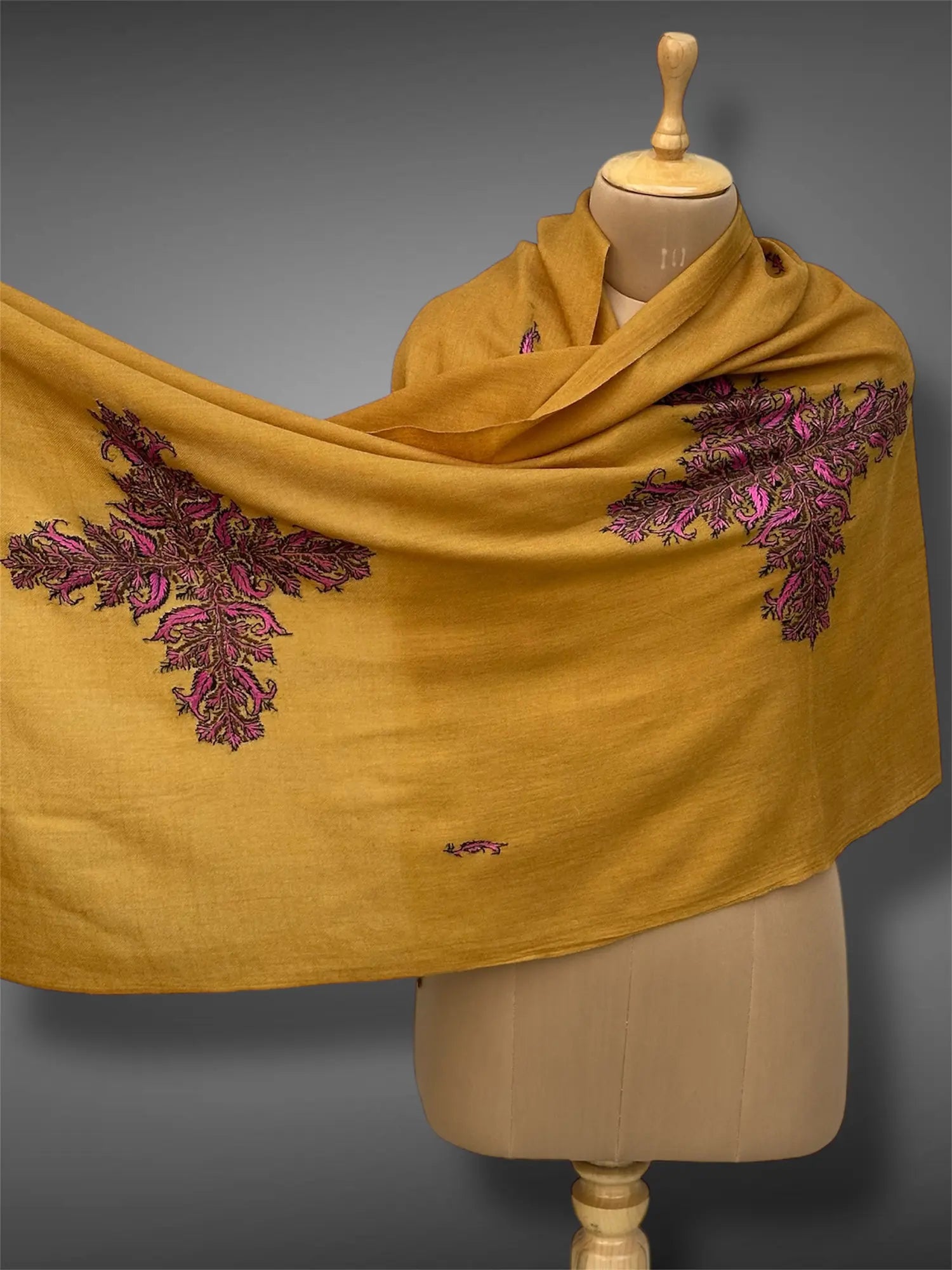 aksi pashmina kashmiri warm mustard stole,  wrap