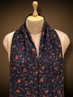 sozni pashmina kashmiri black stole,  muffler close up 2