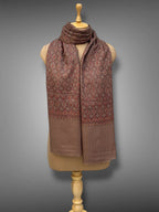 sozni pashmina kashmiri brown stole,  muffler full 2