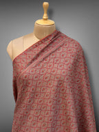 sozni pashmina kashmiri rich brown stole,  front close up