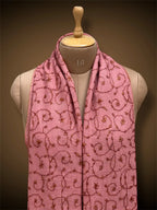 sozni pashmina kashmiri rose pink stole,  muffler full 2